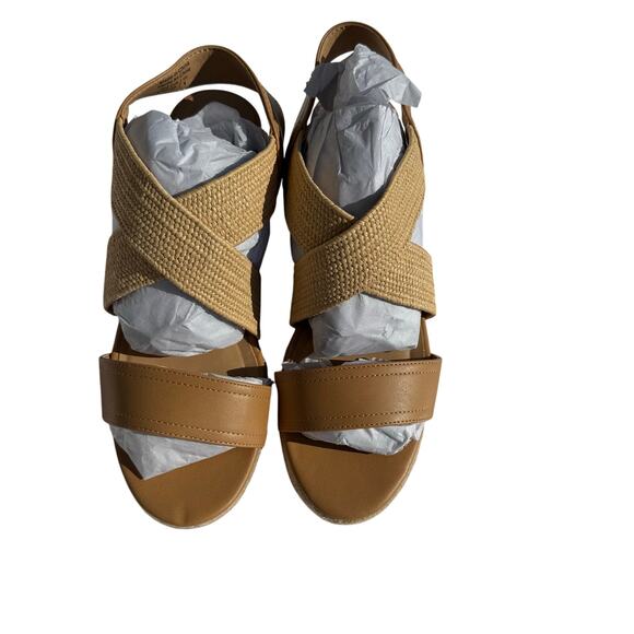 Market & Spruce Espadrille Wedge Sandals in Tan NEW Size 6.5 - Picture 4 of 10